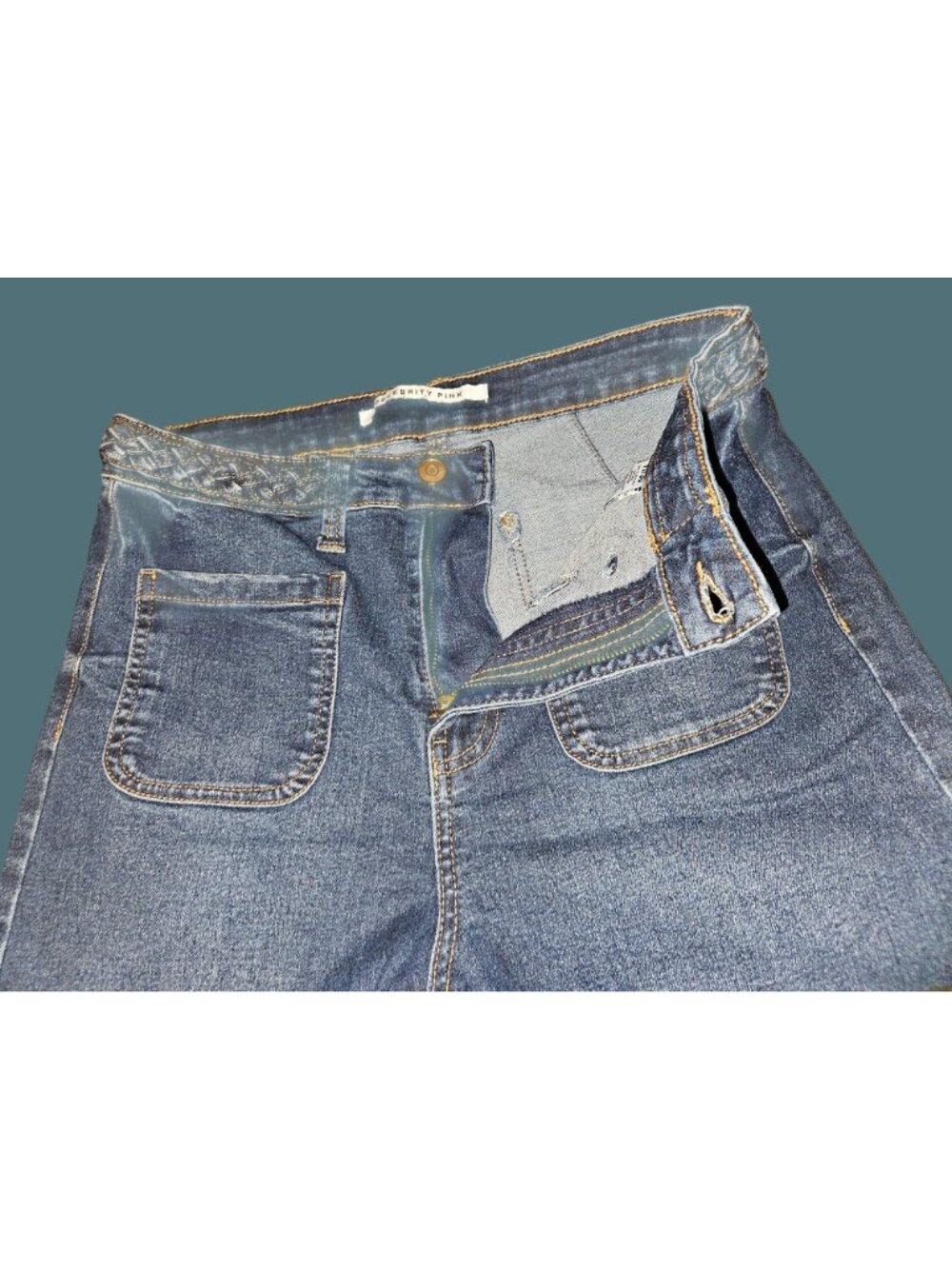 Celebrity Pink High Rise Flare Stretch Jeans Women Size 11/30 - Picture 8 of 12